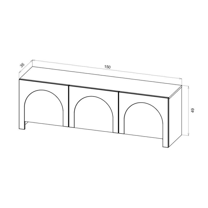 TV staliukas NIO baltas