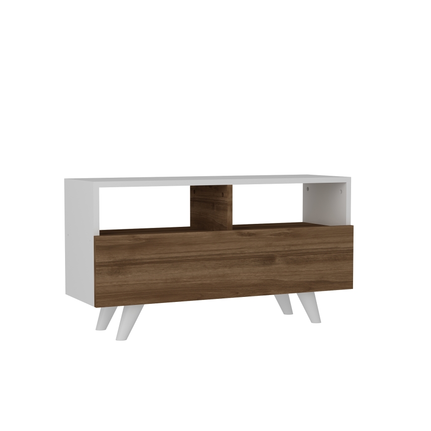 TV Staliukas NOVELLA 50,6x90 cm baltas/rudas