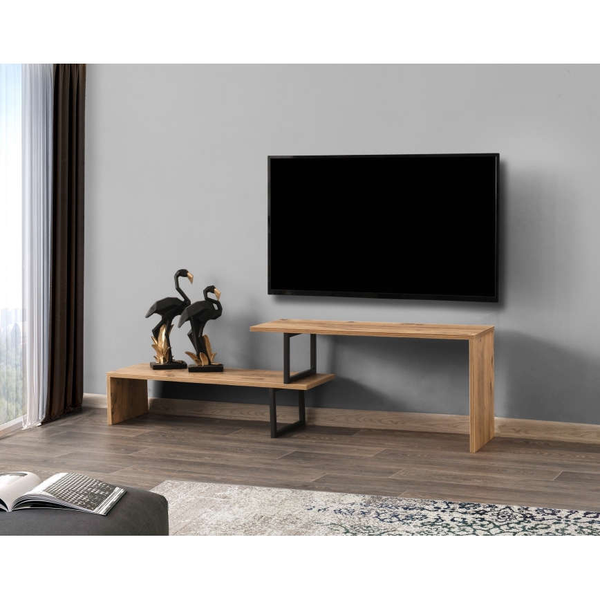 TV staliukas OVIT 44x153 cm ruda/juoda