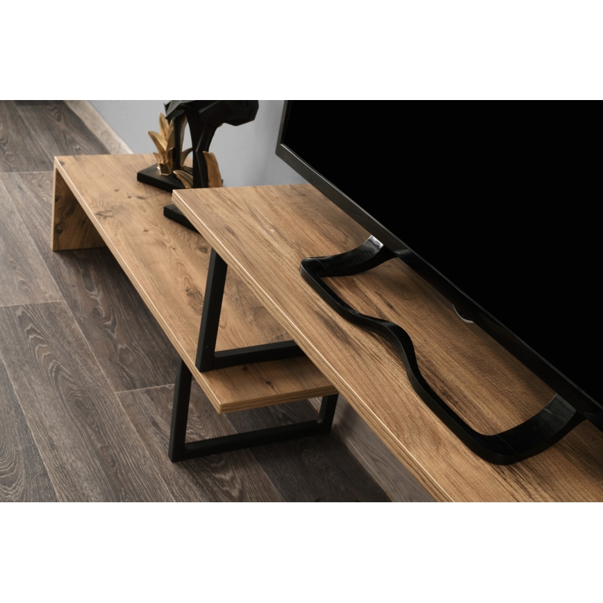 TV staliukas OVIT 44x153 cm ruda/juoda