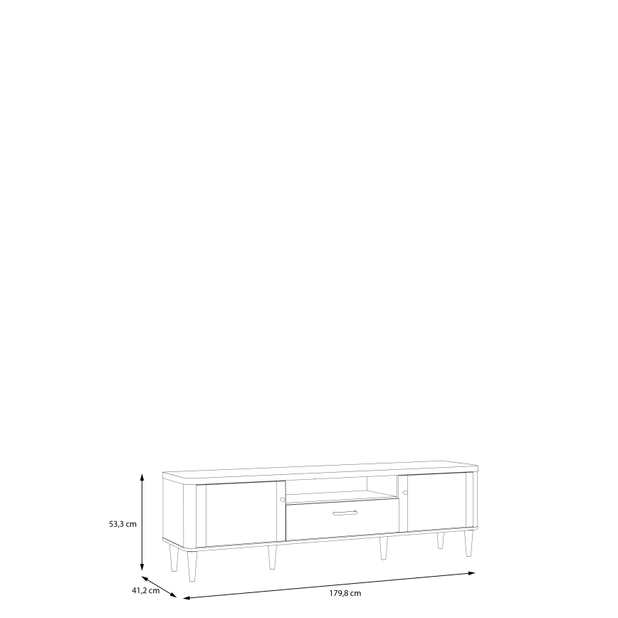 TV staliukas VIRO ruda/kreminė