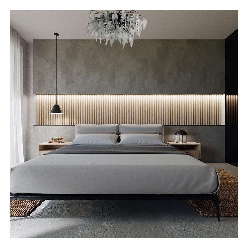 Tvirtinamas krištolinis sietynas 10xG9/40W/230V juoda