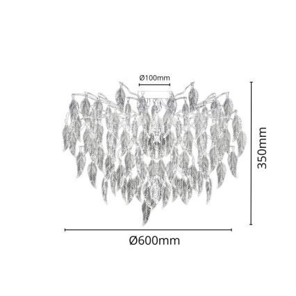 Tvirtinamas krištolinis sietynas 10xG9/40W/230V juoda