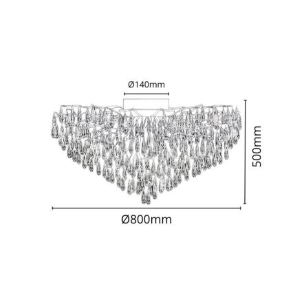 Tvirtinamas krištolinis sietynas 12xG9/40W/230V auksas