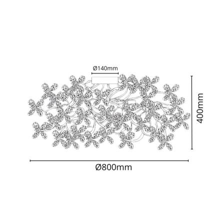 Tvirtinamas krištolinis sietynas 12xG9/40W/230V spalvingas