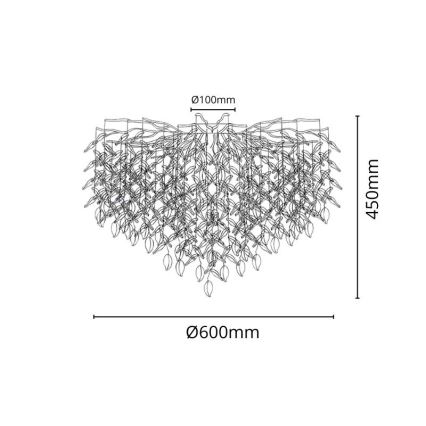 Tvirtinamas krištolinis sietynas 9xG9/40W/230V auksas