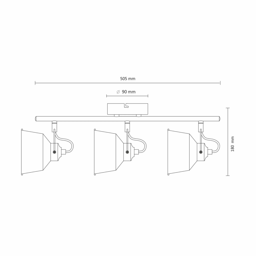 Tvirtinamas LED lubinis šviestuvas 3xE14/8W/230V
