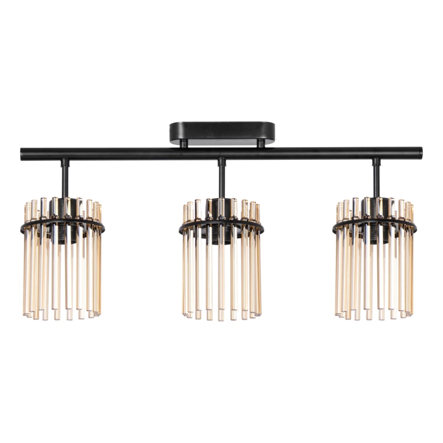 Tvirtinamas sietynas 3xE27/60W/230V juoda/smėlio spalva