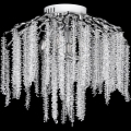 Tvirtinamas sietynas 6xE14/60W/230V + 3xLED/3W diametras 54 cm blizgus chromas