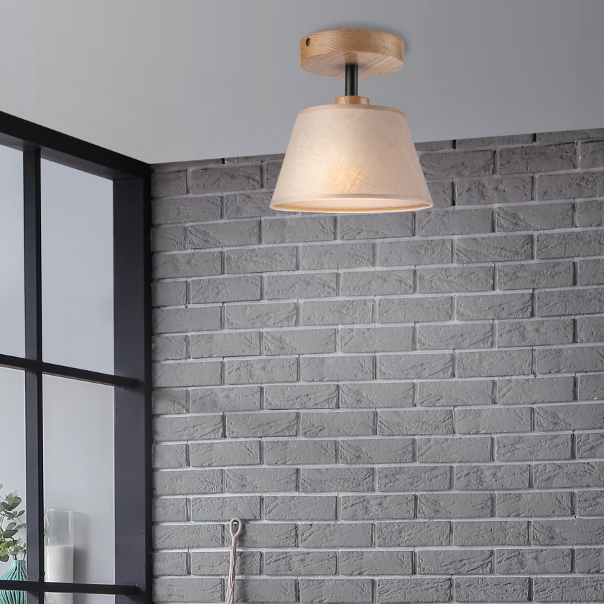Tvirtinamas sietynas ANTONIO 1xE14/60W/230V smėlio spalva/ąžuolas