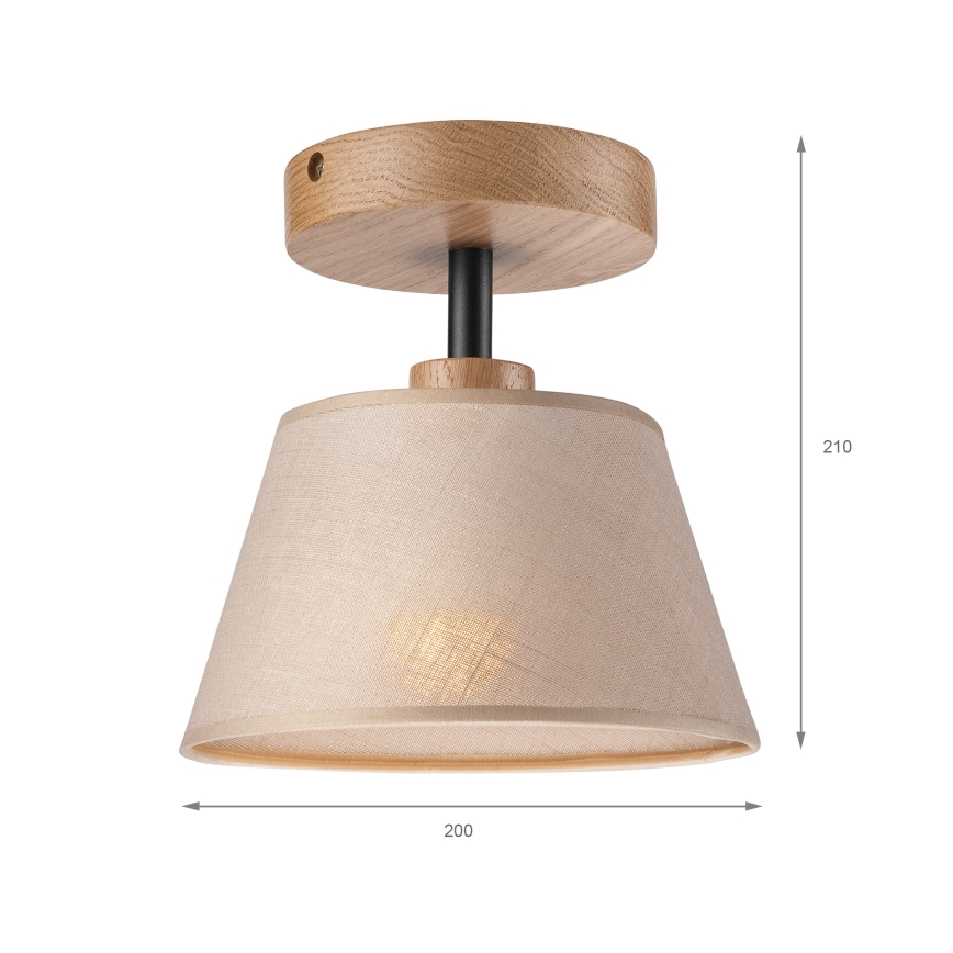 Tvirtinamas sietynas ANTONIO 1xE14/60W/230V smėlio spalva/ąžuolas