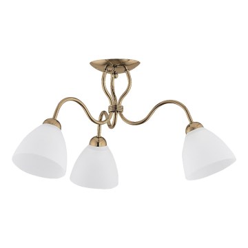 Tvirtinamas sietynas ARIEL 3xE27/15W/230V auksas