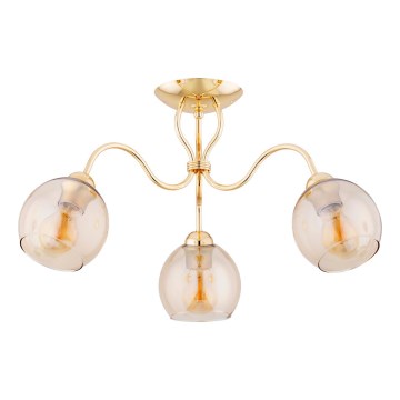 Tvirtinamas sietynas ARIEL 3xE27/15W/230V auksas