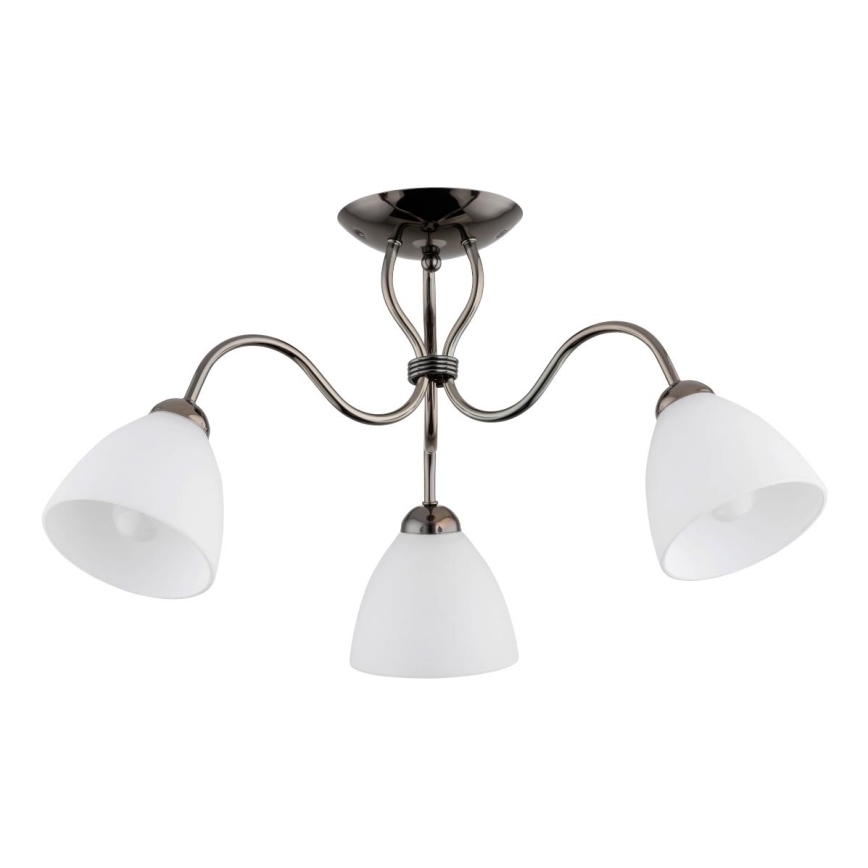 Tvirtinamas sietynas ARIEL 3xE27/15W/230V pilka