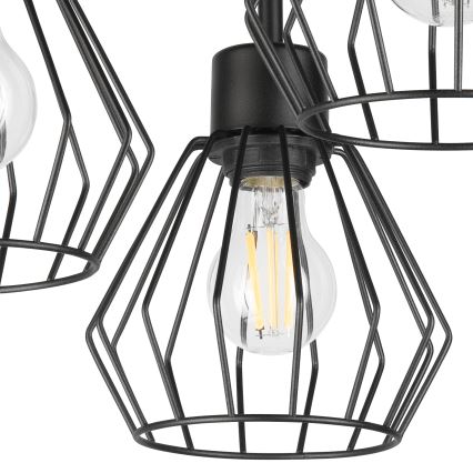 Tvirtinamas sietynas AUDREY 3xE27/60W/230V juoda