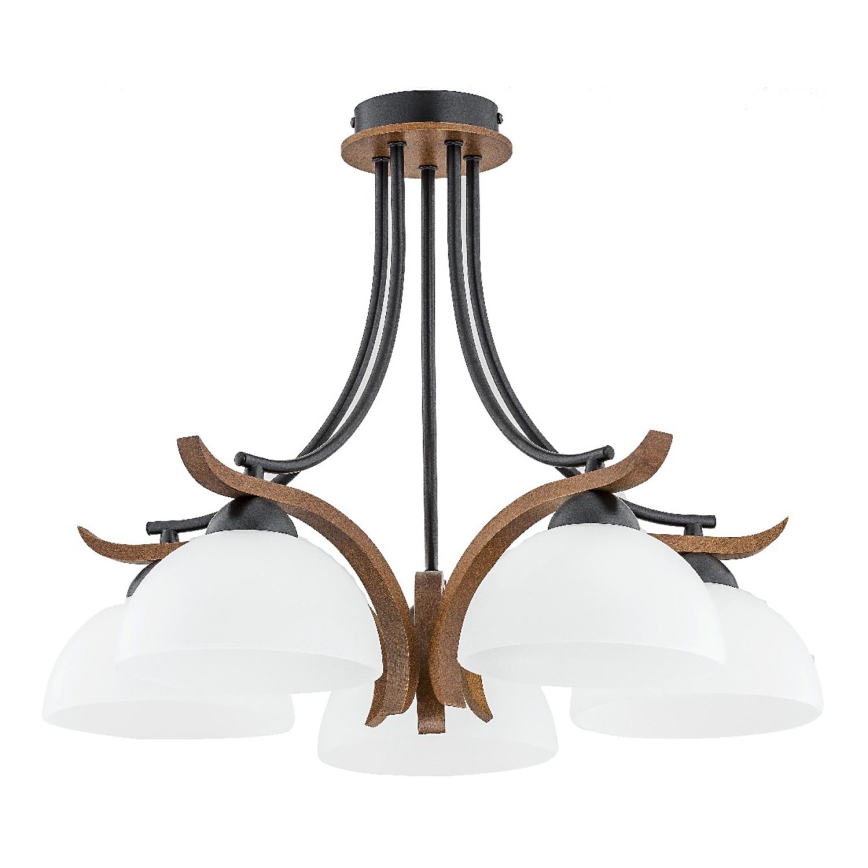 Tvirtinamas sietynas BAFIA 5xE27/15W/230V ruda