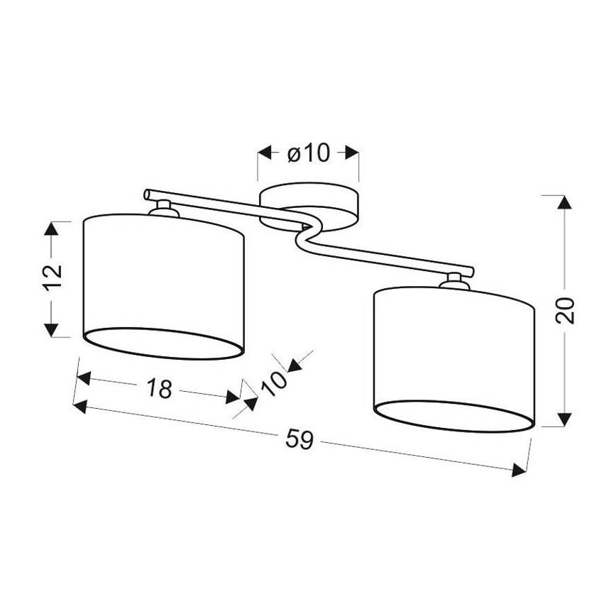 Tvirtinamas sietynas BAN 2xE14/40W/230V