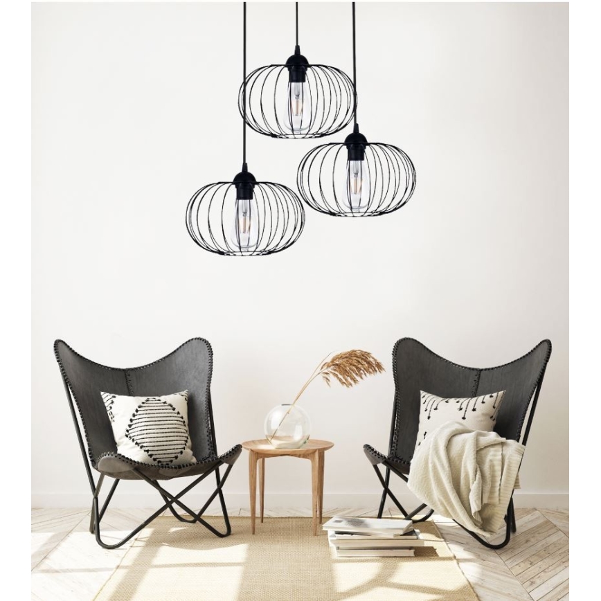Tvirtinamas sietynas BOCCA 3xE27/60W/230V