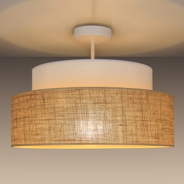 Tvirtinamas sietynas BOHO 1xE27/60W/230V balta/smėlio spalva