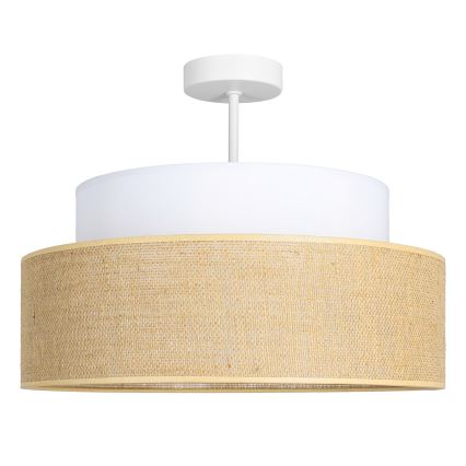 Tvirtinamas sietynas BOHO 1xE27/60W/230V balta/smėlio spalva