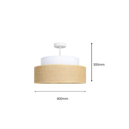 Tvirtinamas sietynas BOHO 1xE27/60W/230V balta/smėlio spalva