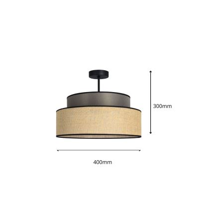 Tvirtinamas sietynas BOHO 1xE27/60W/230V diametras 40 cm ruda/smėlio spalva