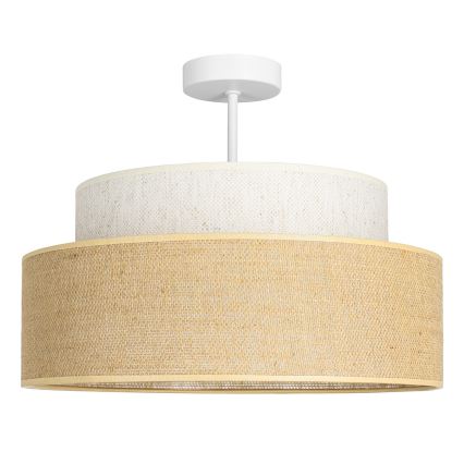 Tvirtinamas sietynas BOHO 1xE27/60W/230V kreminė/smėlio spalva