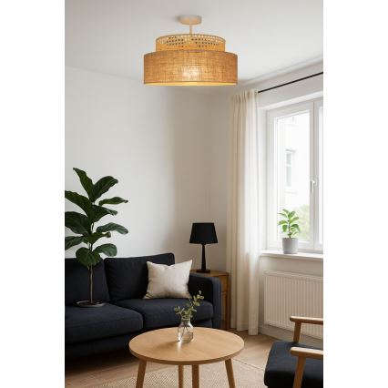 Tvirtinamas sietynas BOHO 1xE27/60W/230V rotangas