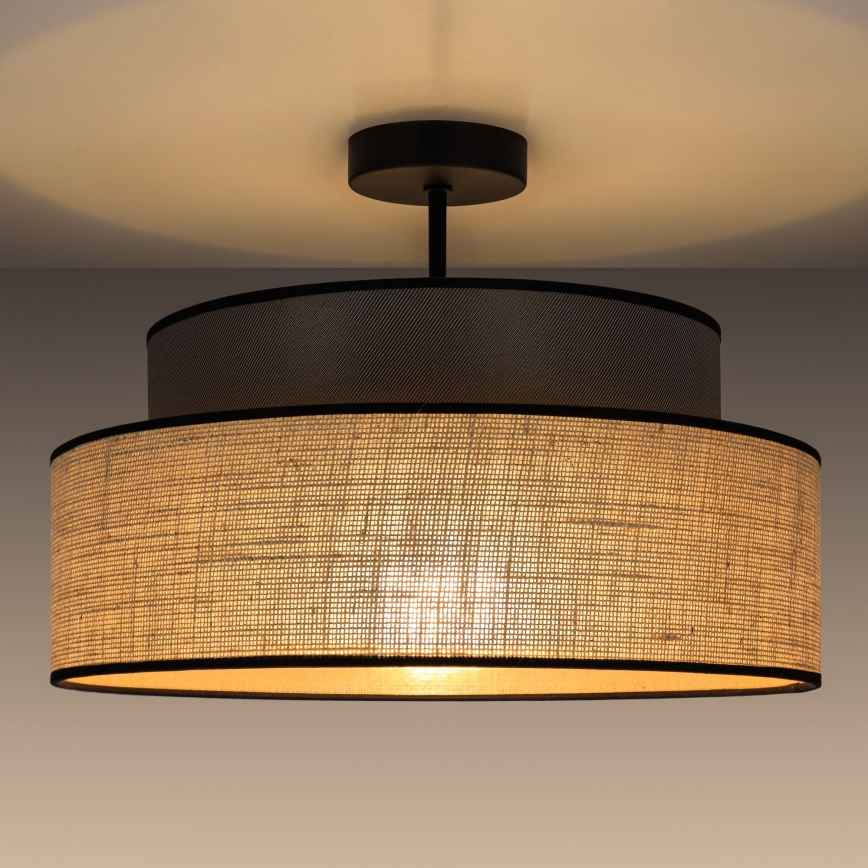 Tvirtinamas sietynas BOHO 1xE27/60W/230V ruda/smėlio spalva