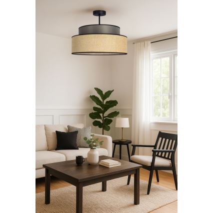 Tvirtinamas sietynas BOHO 1xE27/60W/230V ruda/smėlio spalva