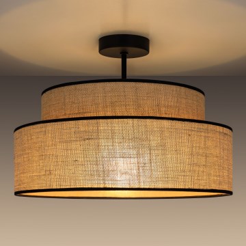 Tvirtinamas sietynas BOHO 1xE27/60W/230V smėlio spalva