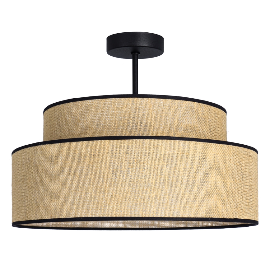 Tvirtinamas sietynas BOHO 1xE27/60W/230V smėlio spalva
