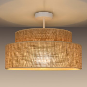 Tvirtinamas sietynas BOHO 1xE27/60W/230V smėlio spalva