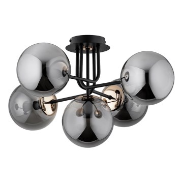 Tvirtinamas sietynas BOSS 5xE14/10W/230V juoda