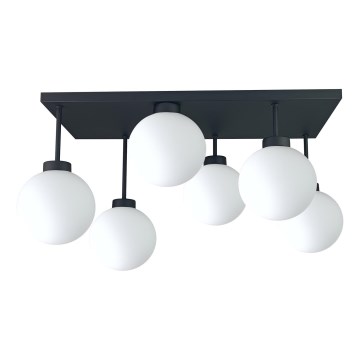 Tvirtinamas sietynas DEA 6xE14/60W/230V juoda/balta