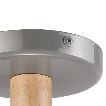 Tvirtinamas sietynas ELLIE 3xE27/60W/230V pilka/bukas