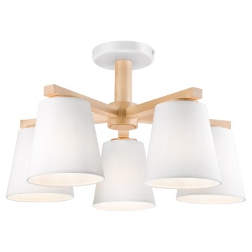 Tvirtinamas sietynas ELLIE 5xE27/60W/230V balta/bukas