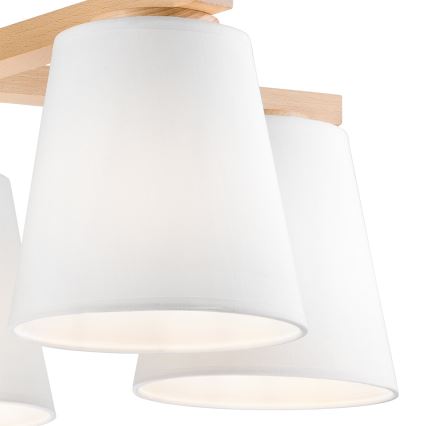Tvirtinamas sietynas ELLIE 5xE27/60W/230V balta/bukas