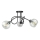 Tvirtinamas sietynas EVIE 3xE27/60W/230V juoda/permatoma