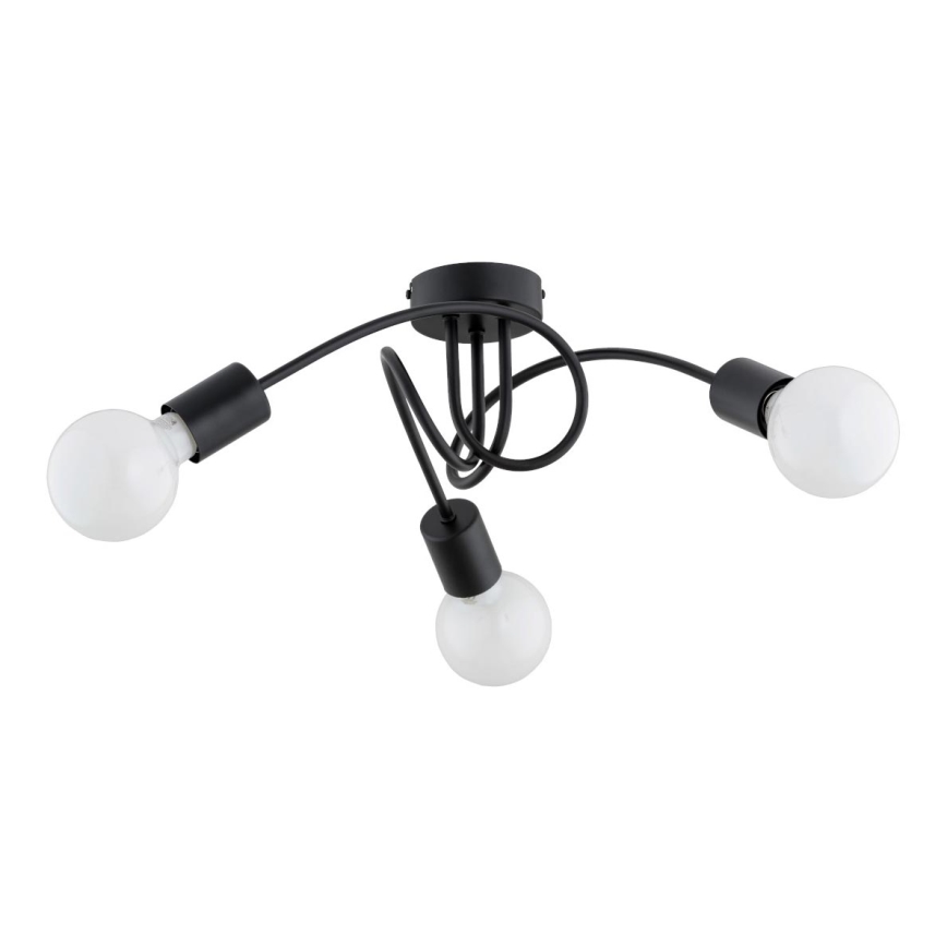 Tvirtinamas sietynas FARTA 3xE27/15W/230V juoda
