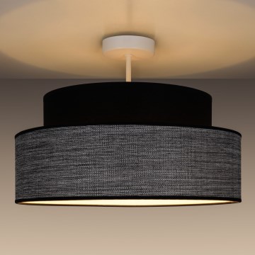 Tvirtinamas sietynas GRACE 1xE27/60W/230V diametras 40 cm juoda/pilka