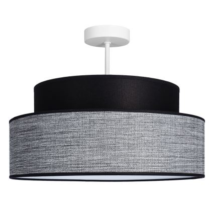 Tvirtinamas sietynas GRACE 1xE27/60W/230V diametras 40 cm juoda/pilka