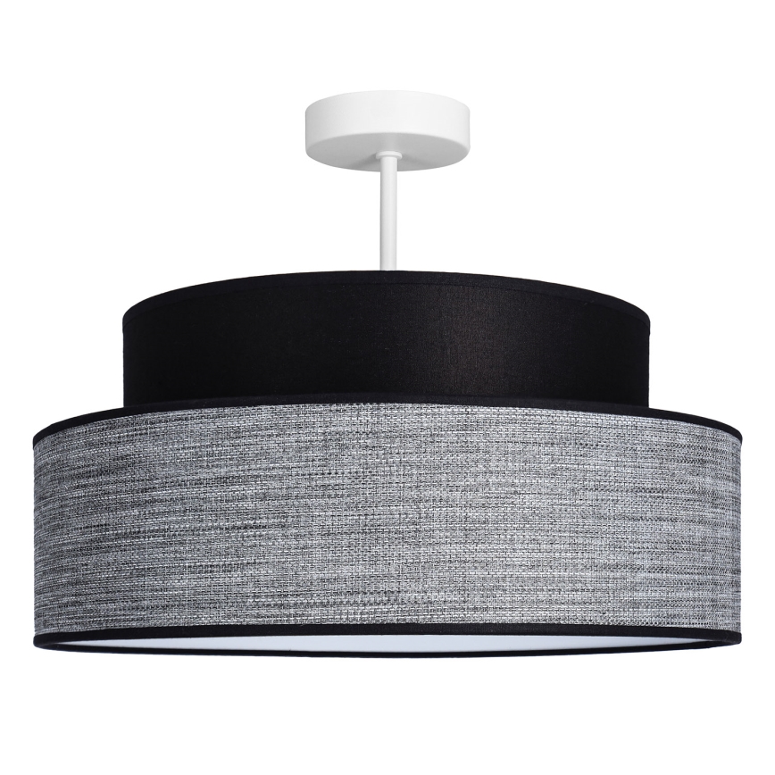 Tvirtinamas sietynas GRACE 1xE27/60W/230V diametras 40 cm juoda/pilka