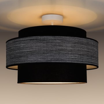 Tvirtinamas sietynas GRACE 1xE27/60W/230V diametras 40 cm juoda/pilka