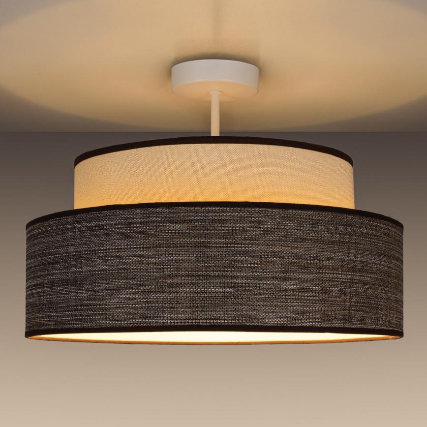 Tvirtinamas sietynas GRACE 1xE27/60W/230V diametras 40 cm kreminė/ruda