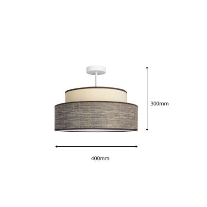 Tvirtinamas sietynas GRACE 1xE27/60W/230V diametras 40 cm kreminė/ruda