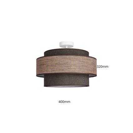 Tvirtinamas sietynas GRACE 1xE27/60W/230V diametras 40 cm ruda/smėlio spalva