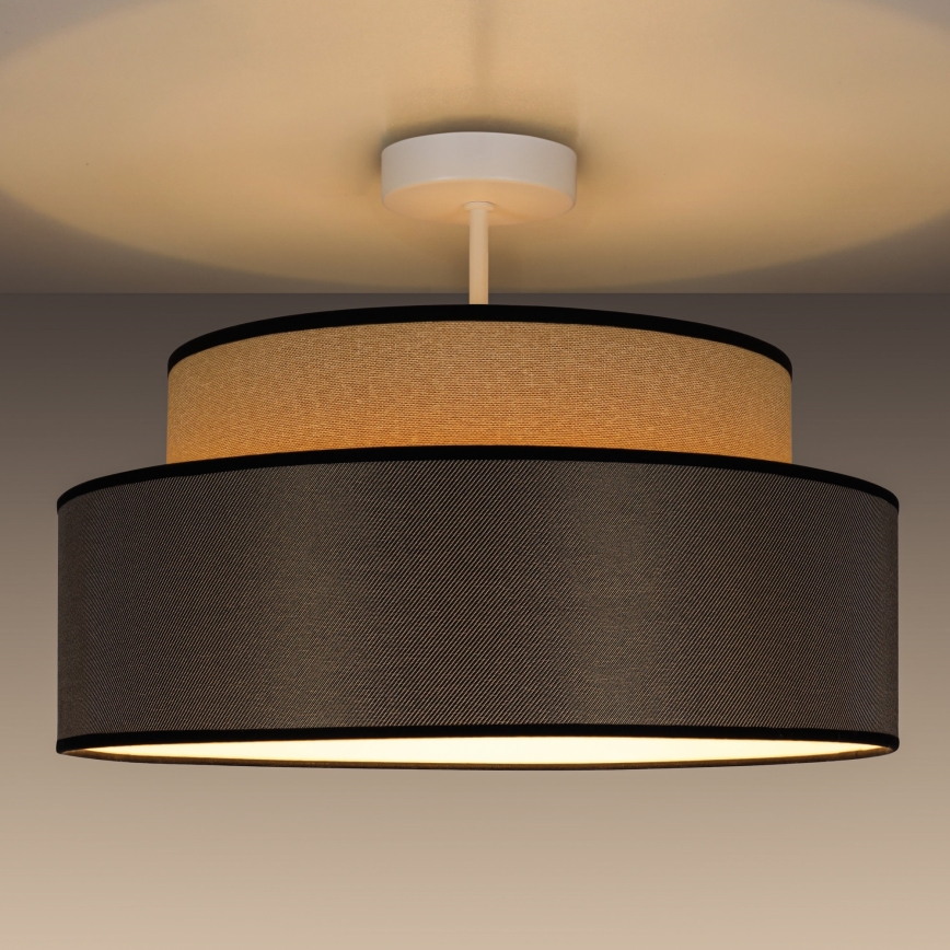 Tvirtinamas sietynas GRACE 1xE27/60W/230V diametras 40 cm smėlio spalva/ruda