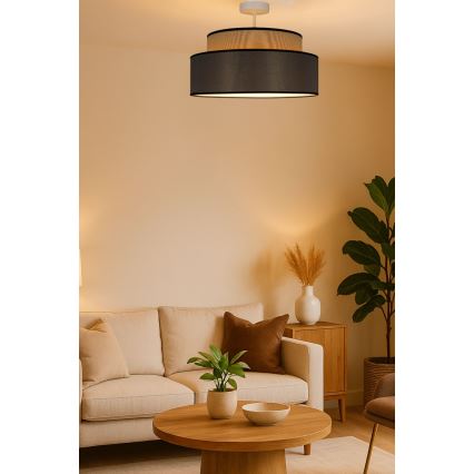 Tvirtinamas sietynas GRACE 1xE27/60W/230V diametras 40 cm smėlio spalva/ruda