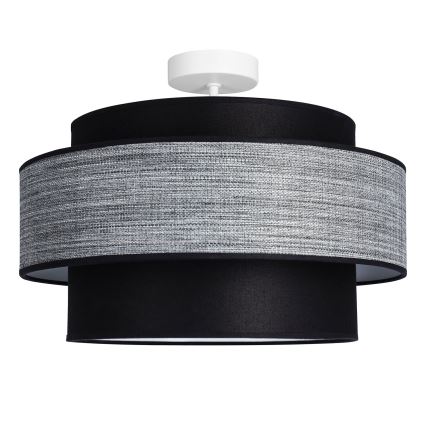 Tvirtinamas sietynas GRACE 1xE27/60W/230V juoda/pilka